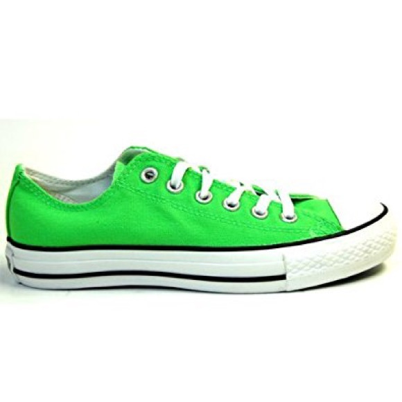 neon green converse shoes